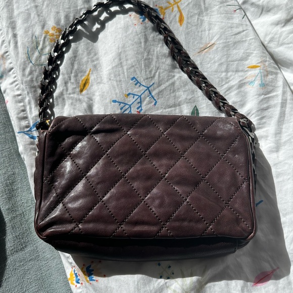 Chanel Brown Calfskin/Lambskin Shoulder Bag - Picture 7 of 8